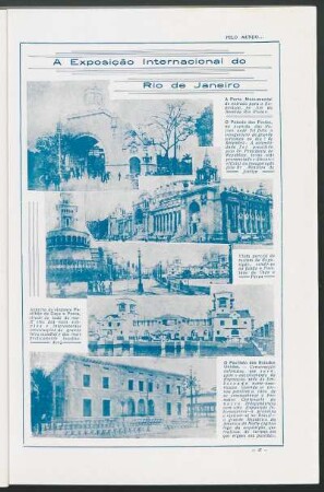 A Exposição Internacional do Rio de Janeiro