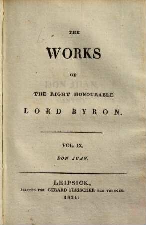 The works of the right honourable Lord Byron, 9. Don Juan