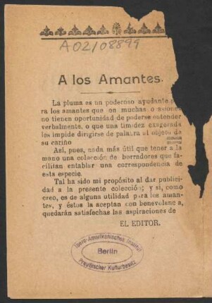 A los amantes.