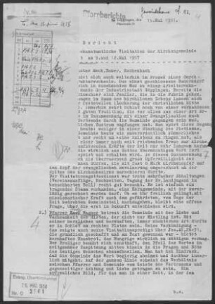 Schlat: Visitationsbericht mit Pfarrbericht 1957