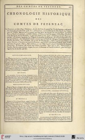 Chronologie historique des comtes de Fezenzac