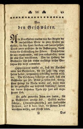 Von den Geschwüren