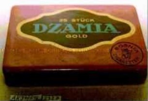 Blechdose für 25 "BOSNIA ZIGARETTEN 'DZAMIA' GOLD"