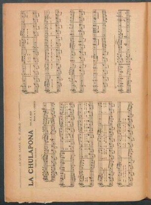 La Chulapona : Lo que canta el pueblo. - Canción madrileña