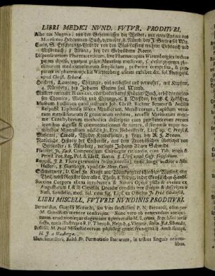 Libri Miscell. Fvtvris Nvndinis Proditvri.