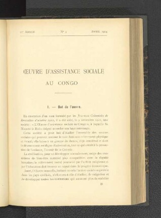 I. But de l'oeuvre.