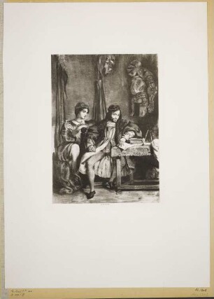 Goetz, seine Memoiren schreibend, aus: "Goetz von Berlichingen"