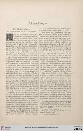 Die Hedwigsgläser (mit Tafel XIV)