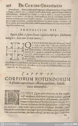 CAPUT IV. CORPORUM ROTUNDORUM à planis curvilineis efformatorum, solodotatis dimensio.