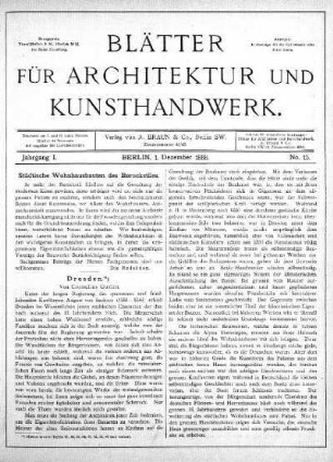 No. 15, 1. Dezember 1888