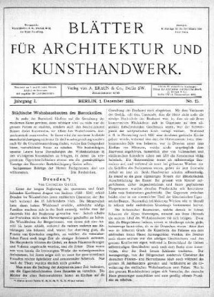 No. 15, 1. Dezember 1888