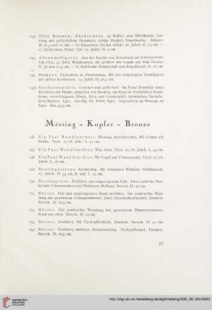 Messing, Kupfer, Bronze (Nr. 146-192)