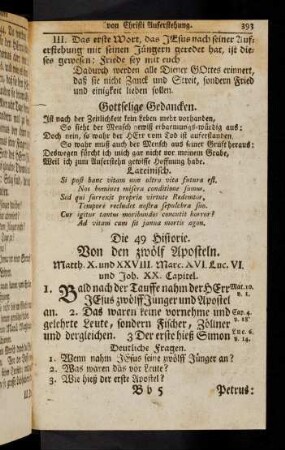 393-400, Die 49. - 50. Historie