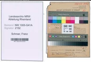 Entnazifizierung Franz Schroer , geb. 14.03.1913 (Polizist)