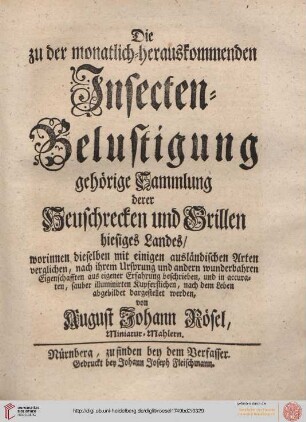 Titelblatt: Heuschrecken und Grillen