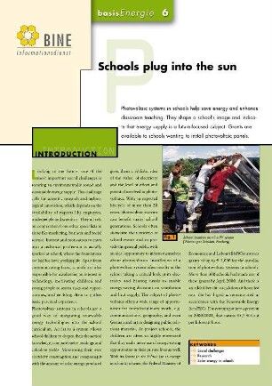 Schools plug into the sun.
