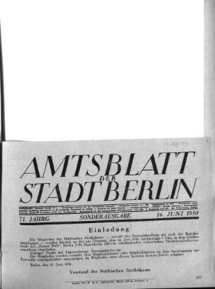 Sonderausgabe, 16. Juni 1930