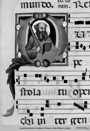 Initiale Q mit dem Heiligen Apostel Paulus - Proprium de tempore