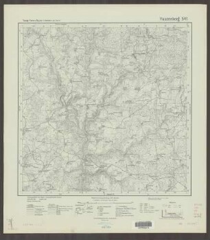 541 Hauzenberg ; Topographische Karte von Bayern 1:25.000 [Positionsblätter]