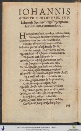 Iohannis Gigantis Northusiani In libellum commenadtio
