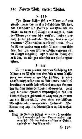 Gebrannter Alaun, Alaunspiritus, Alaunerde, Lackfarben (§§. 338-342)