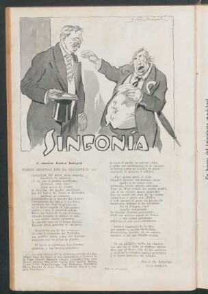 Sinfonía : A nuestro ilustre huésped - Poesía original del Dr. Pedantius