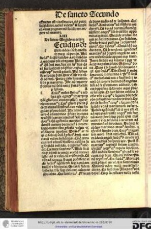 [Legenda] LIII. De sancto Secundo martyre.