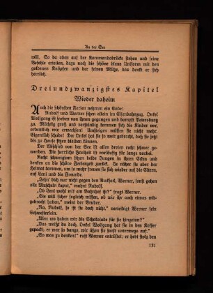 Dreiundzwanzigstes Kapitel Wieder daheim