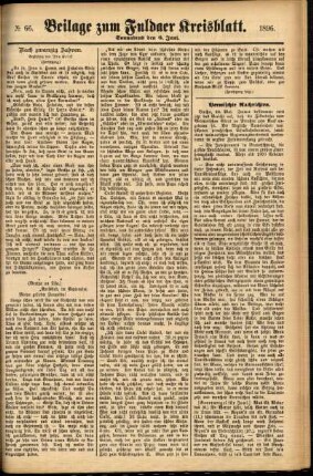 Zweite Ausgabe vom Samstag, den 06. Juni 1896.