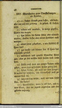 XXV. Mancherley gute Vorstellungen an Kinder
