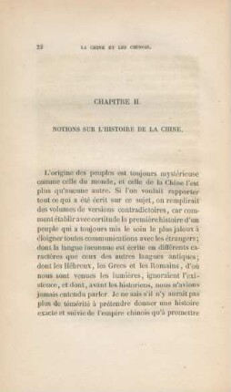 Chapitre II. Notions sur l'histoire de la Chine