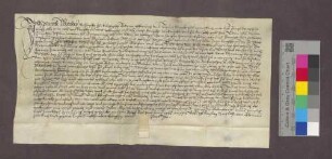 Schuldverschreibung des Pantle Morder zu Kirchhofen gegenüber der Hermanns-Pründe daselbst.