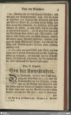 Das II. Capitel. Von der Unwißenheit