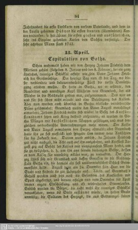 13. April. Capitulation von Gotha