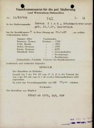 Zink, Lorenz