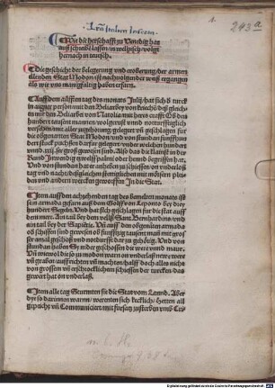 "Wie die herschafft zu Venedig hat auß schreiben lassen in welhisch volgt hernach in teutsch. Die geschicht der belegerung vnd eroberung der armen ellenden Stat Modon..."