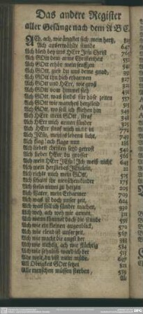 Das andere Register aller Gesänge nach dem A B C