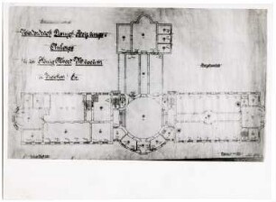 Niederdruck-Dampfheizungsanlage für das König-Albert-Museum, Zwickau: Revisionszeichnung: Grundriss Hauptgeschoss