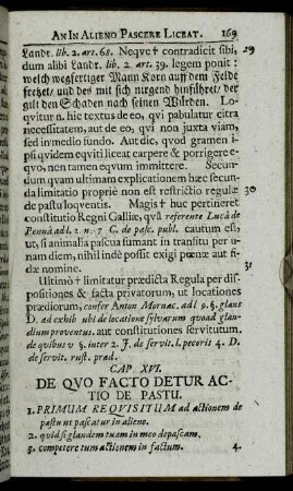 Cap. XVI. De Quo Facto Detur Actio De Pastu