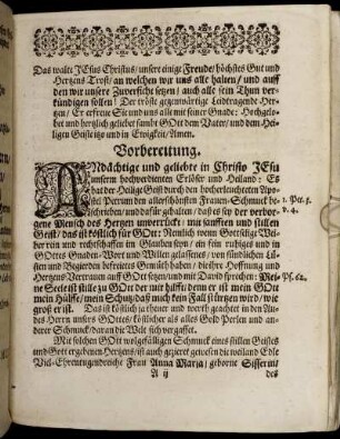 Vorbereitung.; Eingang.; Abhandlung.