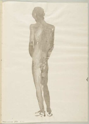 Stehender Afrikaner, Rückenansicht