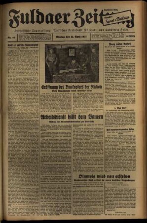 Ausgabe vom Montag, den 12. April 1937.