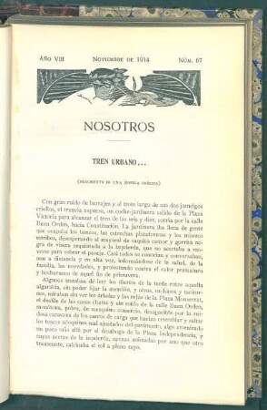 Tren urbano... : (Fragmento de una novela inédita)