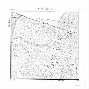 Kartenblatt NW XXV 18 Stand 1836