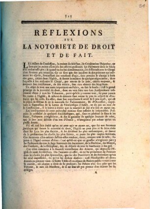 Réflexions sur la notorieté de droit et de fait