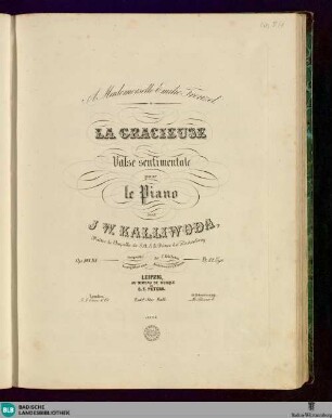 La gracieuse : valse sentimentale pour le piano; op. 195. No. 1