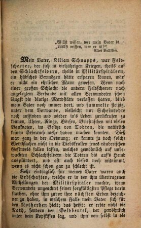 Eugen Schnapps, der flotte Baderwastl, und sein Freund Schorscherl, und seine wundersamen Abenteuer : wie er einen Professor über den Löffel barbiert, mit einem gräflichen Fratz liebäugelt, Leibchirurg eines Räuberhauptmanns, Gefälligkeitsrasirer eines Bürgermeisters in tausend Ängsten, ...