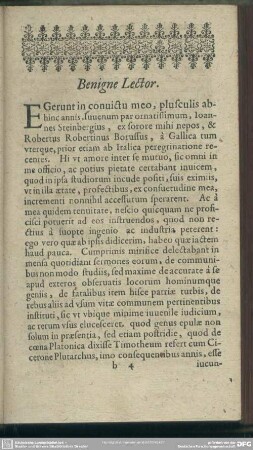 Benigne Lector