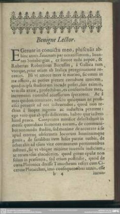 Benigne Lector