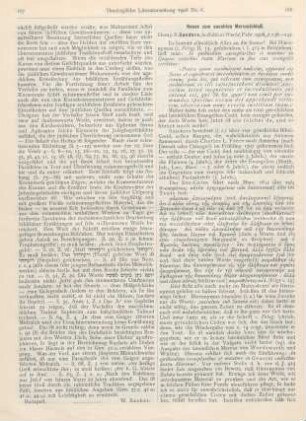 168-170 [Rezension] Sander, Henry A., Neues zum unechten Marcusschluß. In Biblical World